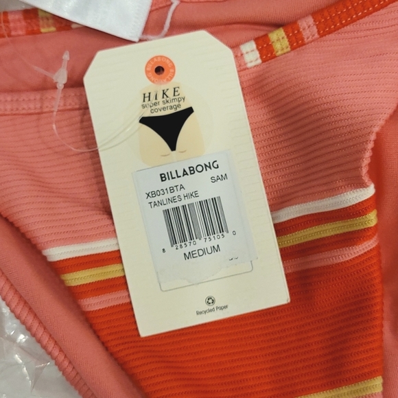 Billabong Swim Nwt Billabong Tanlines Hike Swim Bottom Stripe